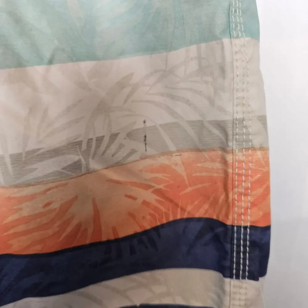 Men's Tommy Bahama Relax Multicolor Stripe Swim Trunks Size Large